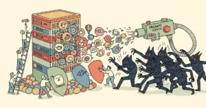 Editorial illustration for: 'Context Bombing': Defenders Turn Prompt Injection Against AI Hacking Agents