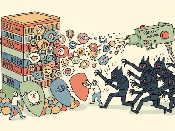 Editorial illustration for: 'Context Bombing': Defenders Turn Prompt Injection Against AI Hacking Agents