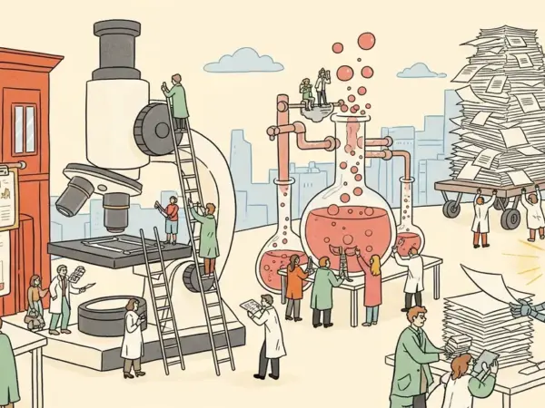 Editorial illustration for: OpenAI Field Report: AI Agents Shift Scientists From Coding to Verification