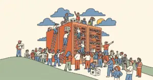 Editorial illustration for: Oracle Is Firing 30,000 People to Fund a $500 Billion AI Buildout — The Largest AI-Driven Layoff
