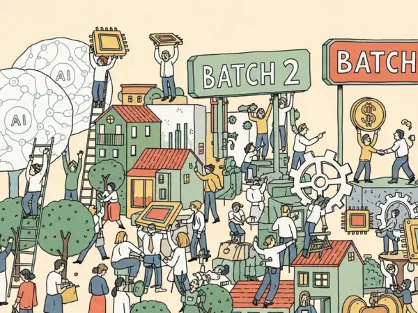 Editorial illustration for: Station F Readies Second F/ai Batch as First Cohort Raises $34M