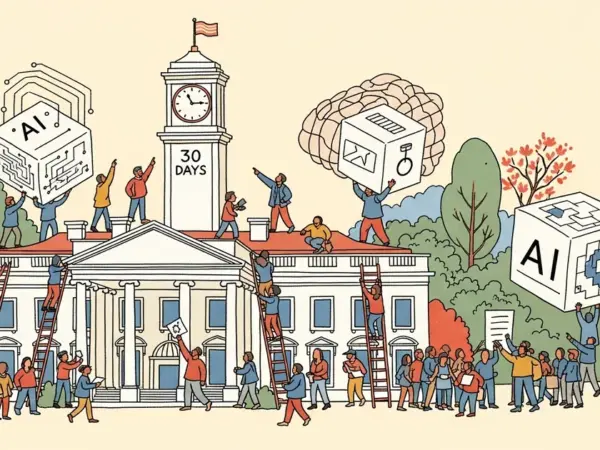 Editorial illustration for: The White House Is About to Get 30-Day Veto Power Over Every Frontier AI Model — The August 1 Dea