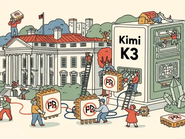Editorial illustration for: White House Says Moonshot Used Banned Nvidia Chips to Build Kimi K3