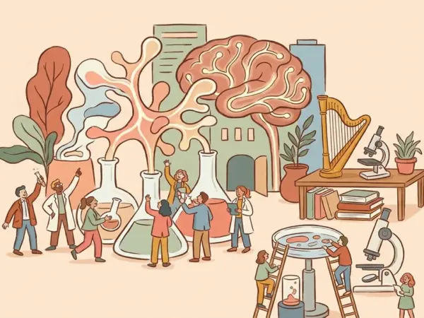 Editorial illustration for: Anthropic Launches a Life-Sciences Lab and Says Claude Discovered a Novel Enzyme System