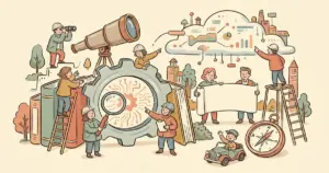 Editorial illustration for: Dario Amodei Proposes 'Pacing the Frontier' With Independent Safety Evaluators