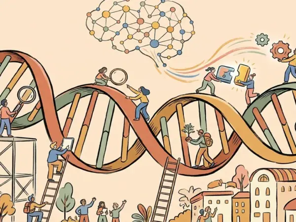 Editorial illustration for: Google DeepMind Uses AI to Predict the Effects of 9 Billion DNA Changes