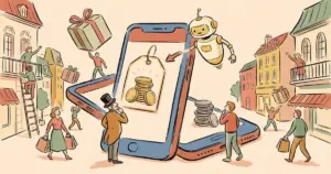 Editorial illustration for: AI Shopping Assistants Quote the Rich Higher Prices, a 325,000-Test Study Finds