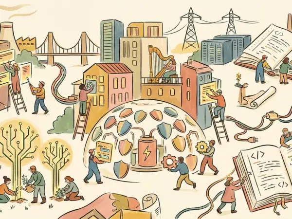 Editorial illustration for: Anthropic Launches Cyber Mission to Help Secure Critical Infrastructure and Open-Source Code