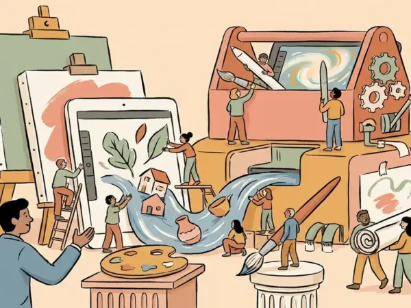 Editorial illustration for: Canva Launches Canva Craft, Its First Proprietary AI Image Model