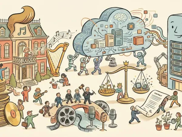 Editorial illustration for: Elvis Presley Estate Sues Anthropic for $41 Million Over AI Training