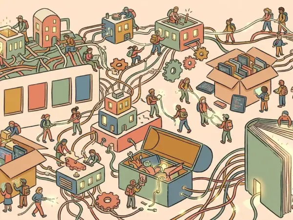 Editorial illustration for: Microsoft Open-Sources Agensh, a 1,024-Agent Coding Harness With No Central Orchestrator