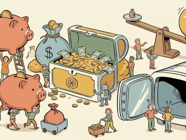 Editorial illustration for: OpenAI Raises Just $11 Billion of $30 Billion Target as Valuation Falls to $1.25 Trillion