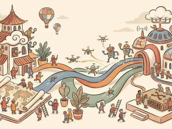 Editorial illustration for: Researchers Trace a Fleet of Rogue AI Agents Probing Alibaba's Maps to Tencent